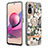 Silicone Candy Rubber Gel Fashionable Pattern Soft Case Cover with Finger Ring Stand Y06B for Xiaomi Redmi Note 10 4G