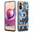 Silicone Candy Rubber Gel Fashionable Pattern Soft Case Cover with Finger Ring Stand Y06B for Xiaomi Redmi Note 10 4G