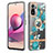 Silicone Candy Rubber Gel Fashionable Pattern Soft Case Cover with Finger Ring Stand Y06B for Xiaomi Redmi Note 10 4G