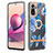 Silicone Candy Rubber Gel Fashionable Pattern Soft Case Cover with Finger Ring Stand Y06B for Xiaomi Redmi Note 10S 4G