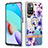 Silicone Candy Rubber Gel Fashionable Pattern Soft Case Cover with Finger Ring Stand Y06B for Xiaomi Redmi Note 11 4G (2021)