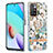 Silicone Candy Rubber Gel Fashionable Pattern Soft Case Cover with Finger Ring Stand Y06B for Xiaomi Redmi Note 11 4G (2021) White