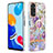 Silicone Candy Rubber Gel Fashionable Pattern Soft Case Cover with Finger Ring Stand Y06B for Xiaomi Redmi Note 11 4G (2022)