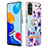 Silicone Candy Rubber Gel Fashionable Pattern Soft Case Cover with Finger Ring Stand Y06B for Xiaomi Redmi Note 11 4G (2022)