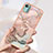 Silicone Candy Rubber Gel Fashionable Pattern Soft Case Cover with Finger Ring Stand YB1 for Nokia C12