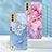 Silicone Candy Rubber Gel Fashionable Pattern Soft Case Cover with Finger Ring Stand YB1 for Nokia C31