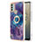 Silicone Candy Rubber Gel Fashionable Pattern Soft Case Cover with Finger Ring Stand YB1 for Nokia C31 Purple