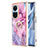 Silicone Candy Rubber Gel Fashionable Pattern Soft Case Cover with Finger Ring Stand YB1 for Oppo Reno10 5G