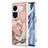 Silicone Candy Rubber Gel Fashionable Pattern Soft Case Cover with Finger Ring Stand YB1 for Oppo Reno10 5G Mixed