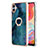Silicone Candy Rubber Gel Fashionable Pattern Soft Case Cover with Finger Ring Stand YB1 for Samsung Galaxy M04