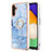 Silicone Candy Rubber Gel Fashionable Pattern Soft Case Cover with Finger Ring Stand YB1 for Samsung Galaxy Quantum4 5G