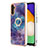 Silicone Candy Rubber Gel Fashionable Pattern Soft Case Cover with Finger Ring Stand YB1 for Samsung Galaxy Quantum4 5G