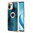 Silicone Candy Rubber Gel Fashionable Pattern Soft Case Cover with Finger Ring Stand YB1 for Xiaomi Mi 11 Lite 4G