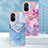 Silicone Candy Rubber Gel Fashionable Pattern Soft Case Cover with Finger Ring Stand YB1 for Xiaomi Poco C55