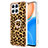 Silicone Candy Rubber Gel Fashionable Pattern Soft Case Cover with Finger Ring Stand YB2 for Huawei Honor X8 4G Brown