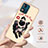 Silicone Candy Rubber Gel Fashionable Pattern Soft Case Cover with Finger Ring Stand YB2 for Motorola Moto E13