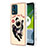 Silicone Candy Rubber Gel Fashionable Pattern Soft Case Cover with Finger Ring Stand YB2 for Motorola Moto E13 Khaki