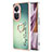 Silicone Candy Rubber Gel Fashionable Pattern Soft Case Cover with Finger Ring Stand YB2 for Oppo Reno10 5G Green