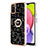 Silicone Candy Rubber Gel Fashionable Pattern Soft Case Cover with Finger Ring Stand YB2 for Samsung Galaxy M02s