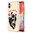 Silicone Candy Rubber Gel Fashionable Pattern Soft Case Cover with Finger Ring Stand YB2 for Samsung Galaxy M04