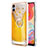 Silicone Candy Rubber Gel Fashionable Pattern Soft Case Cover with Finger Ring Stand YB2 for Samsung Galaxy M04 Yellow