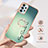 Silicone Candy Rubber Gel Fashionable Pattern Soft Case Cover with Finger Ring Stand YB2 for Samsung Galaxy M32 5G