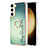 Silicone Candy Rubber Gel Fashionable Pattern Soft Case Cover with Finger Ring Stand YB2 for Samsung Galaxy S22 5G Green