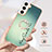 Silicone Candy Rubber Gel Fashionable Pattern Soft Case Cover with Finger Ring Stand YB2 for Samsung Galaxy S22 Plus 5G