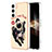 Silicone Candy Rubber Gel Fashionable Pattern Soft Case Cover with Finger Ring Stand YB2 for Samsung Galaxy S24 5G