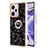 Silicone Candy Rubber Gel Fashionable Pattern Soft Case Cover with Finger Ring Stand YB2 for Xiaomi Redmi Note 12 Explorer