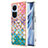 Silicone Candy Rubber Gel Fashionable Pattern Soft Case Cover with Finger Ring Stand YB3 for Oppo Reno10 5G Colorful