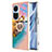 Silicone Candy Rubber Gel Fashionable Pattern Soft Case Cover with Finger Ring Stand YB3 for Oppo Reno10 5G Mixed