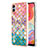 Silicone Candy Rubber Gel Fashionable Pattern Soft Case Cover with Finger Ring Stand YB3 for Samsung Galaxy M04