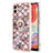 Silicone Candy Rubber Gel Fashionable Pattern Soft Case Cover with Finger Ring Stand YB3 for Samsung Galaxy M04