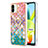 Silicone Candy Rubber Gel Fashionable Pattern Soft Case Cover with Finger Ring Stand YB3 for Xiaomi Poco C50 Colorful