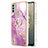 Silicone Candy Rubber Gel Fashionable Pattern Soft Case Cover with Finger Ring Stand YB5 for Nokia C31