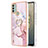 Silicone Candy Rubber Gel Fashionable Pattern Soft Case Cover with Finger Ring Stand YB5 for Nokia C31