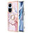 Silicone Candy Rubber Gel Fashionable Pattern Soft Case Cover with Finger Ring Stand YB5 for Oppo Reno10 5G