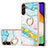 Silicone Candy Rubber Gel Fashionable Pattern Soft Case Cover with Finger Ring Stand YB5 for Samsung Galaxy Quantum4 5G