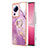 Silicone Candy Rubber Gel Fashionable Pattern Soft Case Cover with Finger Ring Stand YB5 for Xiaomi Civi 2 5G Clove Purple