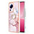 Silicone Candy Rubber Gel Fashionable Pattern Soft Case Cover with Finger Ring Stand YB5 for Xiaomi Civi 2 5G Pink