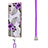 Silicone Candy Rubber Gel Fashionable Pattern Soft Case Cover with Lanyard Strap Y01B for LG Velvet 4G