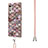 Silicone Candy Rubber Gel Fashionable Pattern Soft Case Cover with Lanyard Strap Y01B for LG Velvet 5G