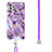 Silicone Candy Rubber Gel Fashionable Pattern Soft Case Cover with Lanyard Strap Y01B for Samsung Galaxy A32 4G