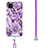 Silicone Candy Rubber Gel Fashionable Pattern Soft Case Cover with Lanyard Strap Y01B for Samsung Galaxy F42 5G