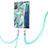 Silicone Candy Rubber Gel Fashionable Pattern Soft Case Cover with Lanyard Strap Y01B for Samsung Galaxy Note 20 5G