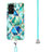 Silicone Candy Rubber Gel Fashionable Pattern Soft Case Cover with Lanyard Strap Y01B for Samsung Galaxy Quantum2 5G