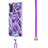 Silicone Candy Rubber Gel Fashionable Pattern Soft Case Cover with Lanyard Strap Y01B for Samsung Galaxy S20 FE (2022) 5G