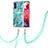 Silicone Candy Rubber Gel Fashionable Pattern Soft Case Cover with Lanyard Strap Y01B for Samsung Galaxy S20 FE 4G