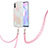 Silicone Candy Rubber Gel Fashionable Pattern Soft Case Cover with Lanyard Strap Y01B for Xiaomi Redmi 9AT